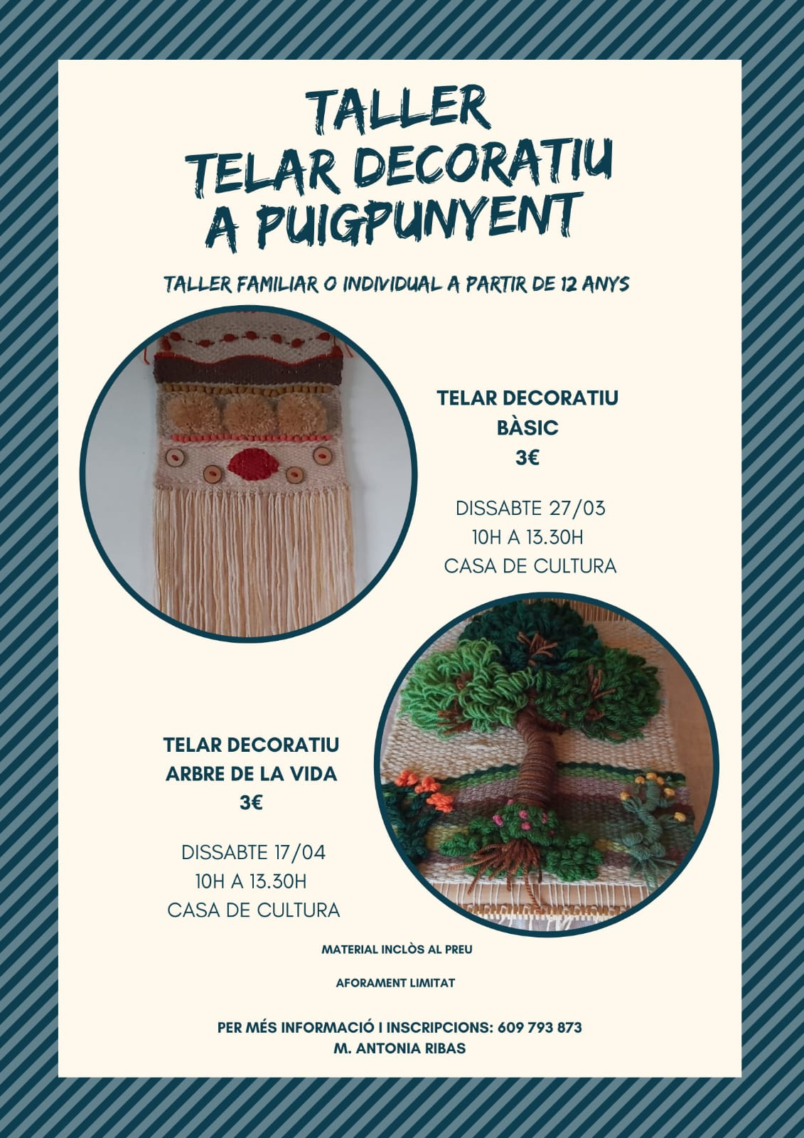 Taller telar decoratiu a Puigpunyent