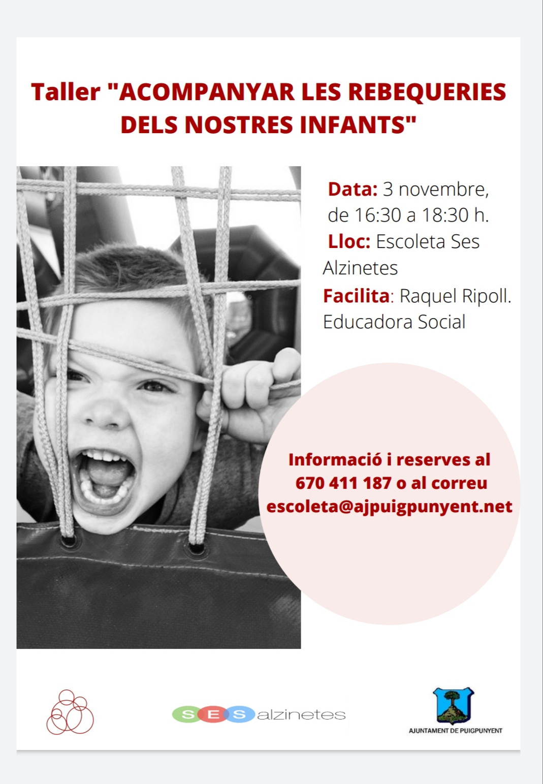 Taller "Acompanyar les rebequeries dels nostres infants"