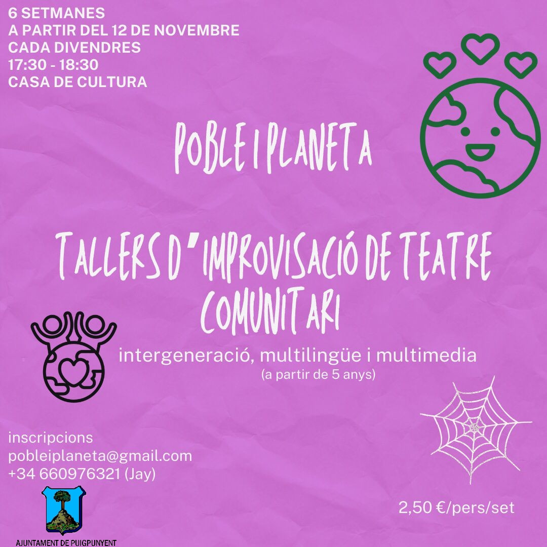 CARTELL TALLERS IMPROVISACIÓ TEATRE