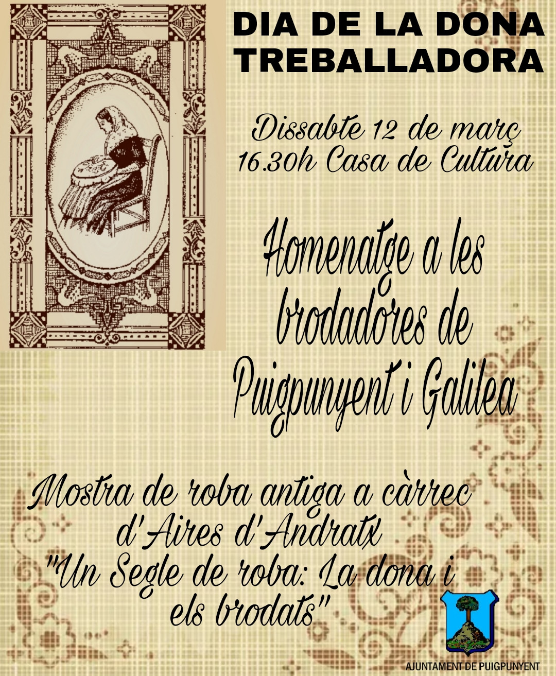 Homenatge a les brodadores de Puigpunyent i Galilea