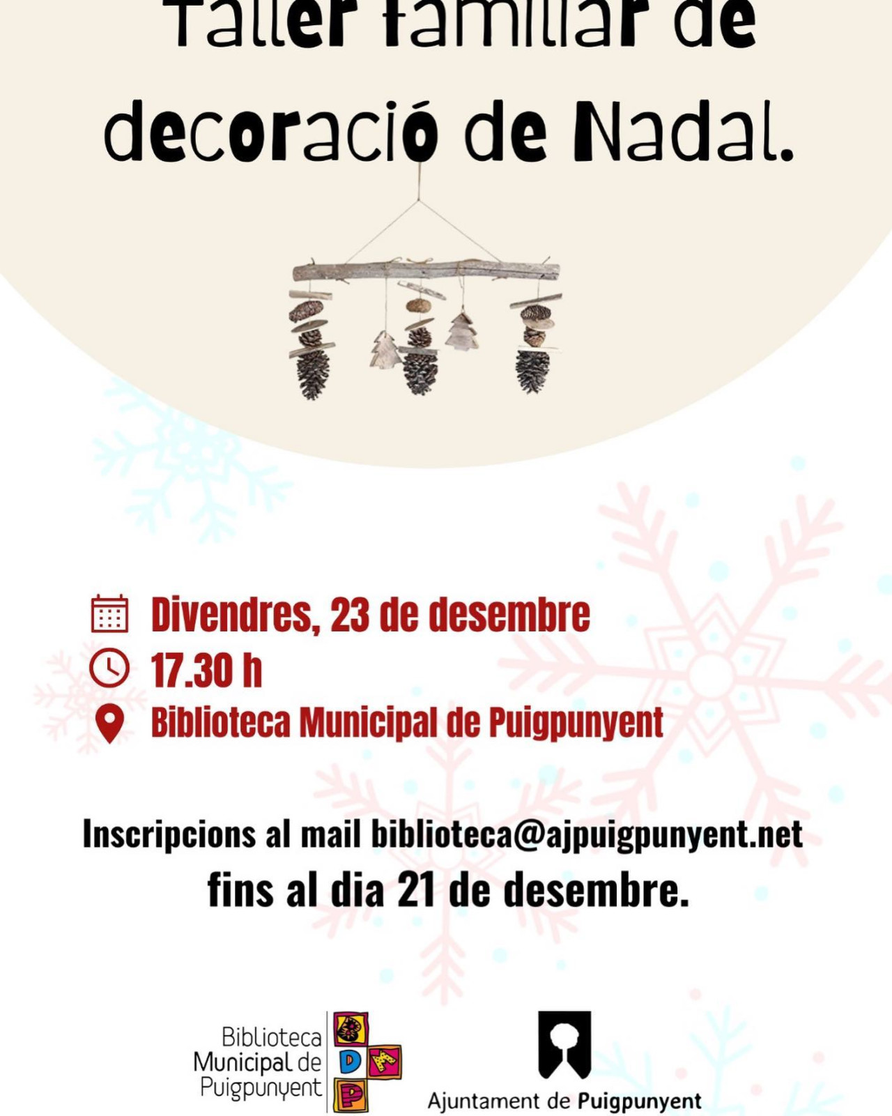 Taller familiar de decoració de Nadal