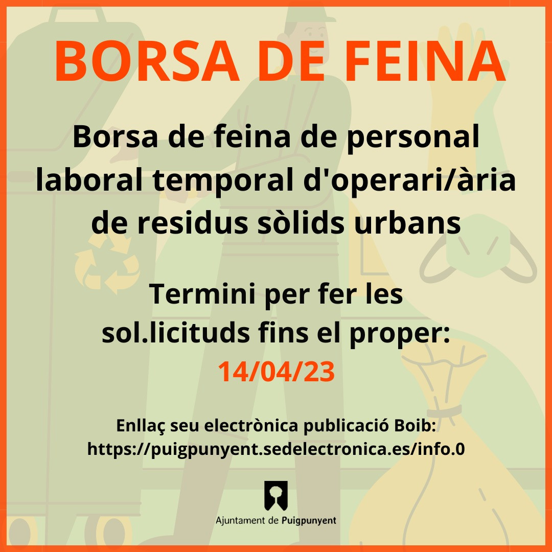 Cartell borsa de feina