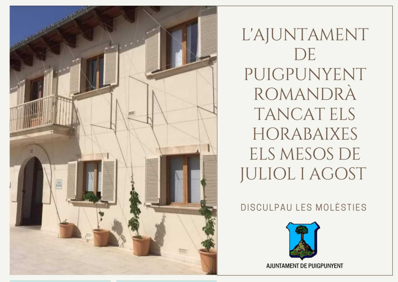 HORABAIXES TANCAT JULIOL-AGOST