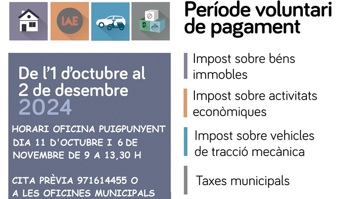 PERÍODE VOLUNTARI PAGAMENT ATIB
