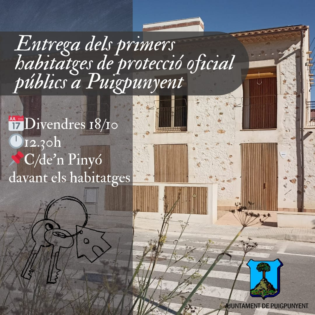 ENTREGA HABITATGES PROTECCIÓ OFICIAL PÚBLICS