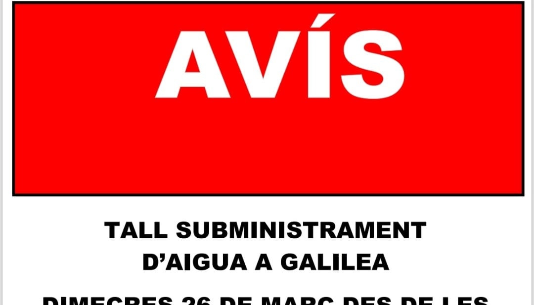 tall aigua galilea