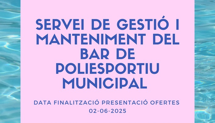 servei bar de poliesportiu municipal