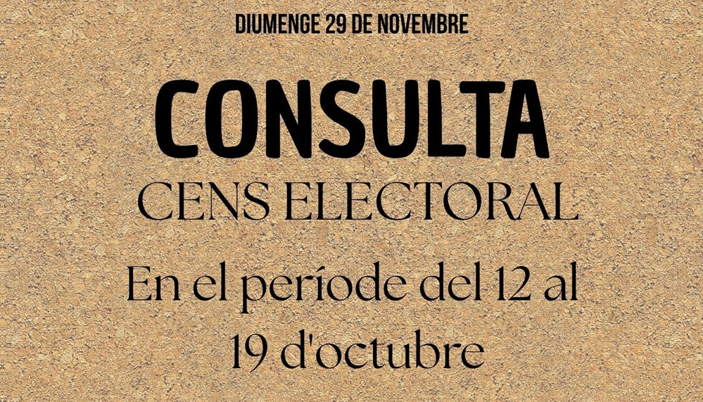 Cartell consulta cens electoral