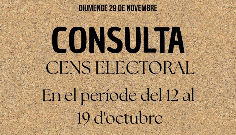 Cartell consulta cens electoral