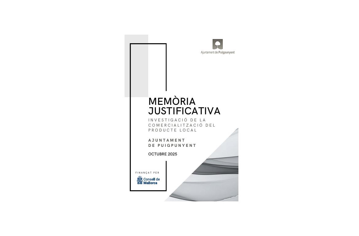 MEMORIA JUSTIFICATIVA INVESTIGACIO COMERC. PRODUCTE LOCAL