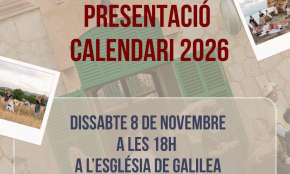 CARTELL PRESENTACIÓ CALENDARI 2026